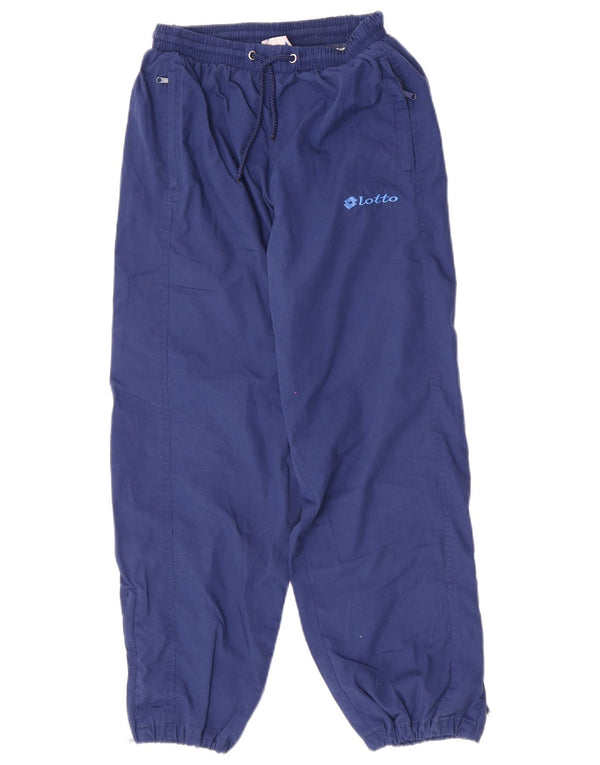 Pantaloni da tuta da uomo Lotto Joggers piccoli in poliestere blu navy