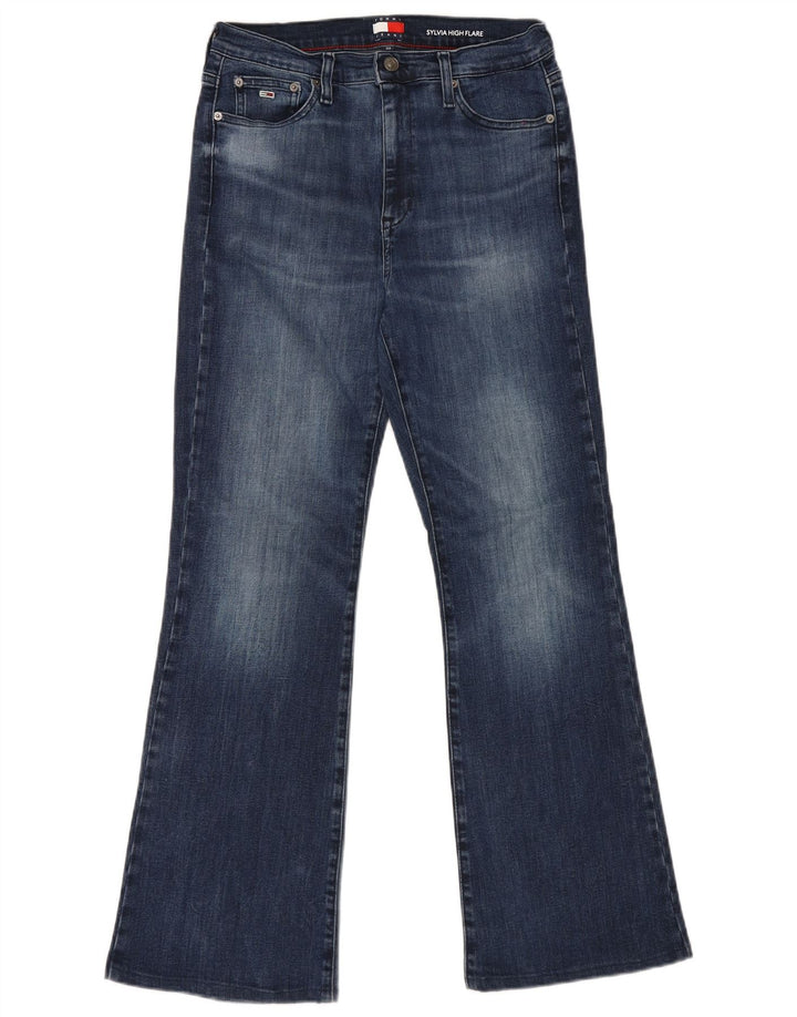 Tommy Hilfiger Donna Sylvia Flared Jeans W30 L32 Blu Navy Cotone