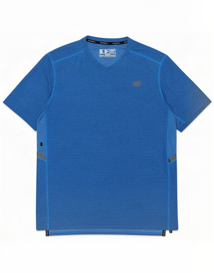 T-shirt da uomo New Balance Top in poliestere blu medio