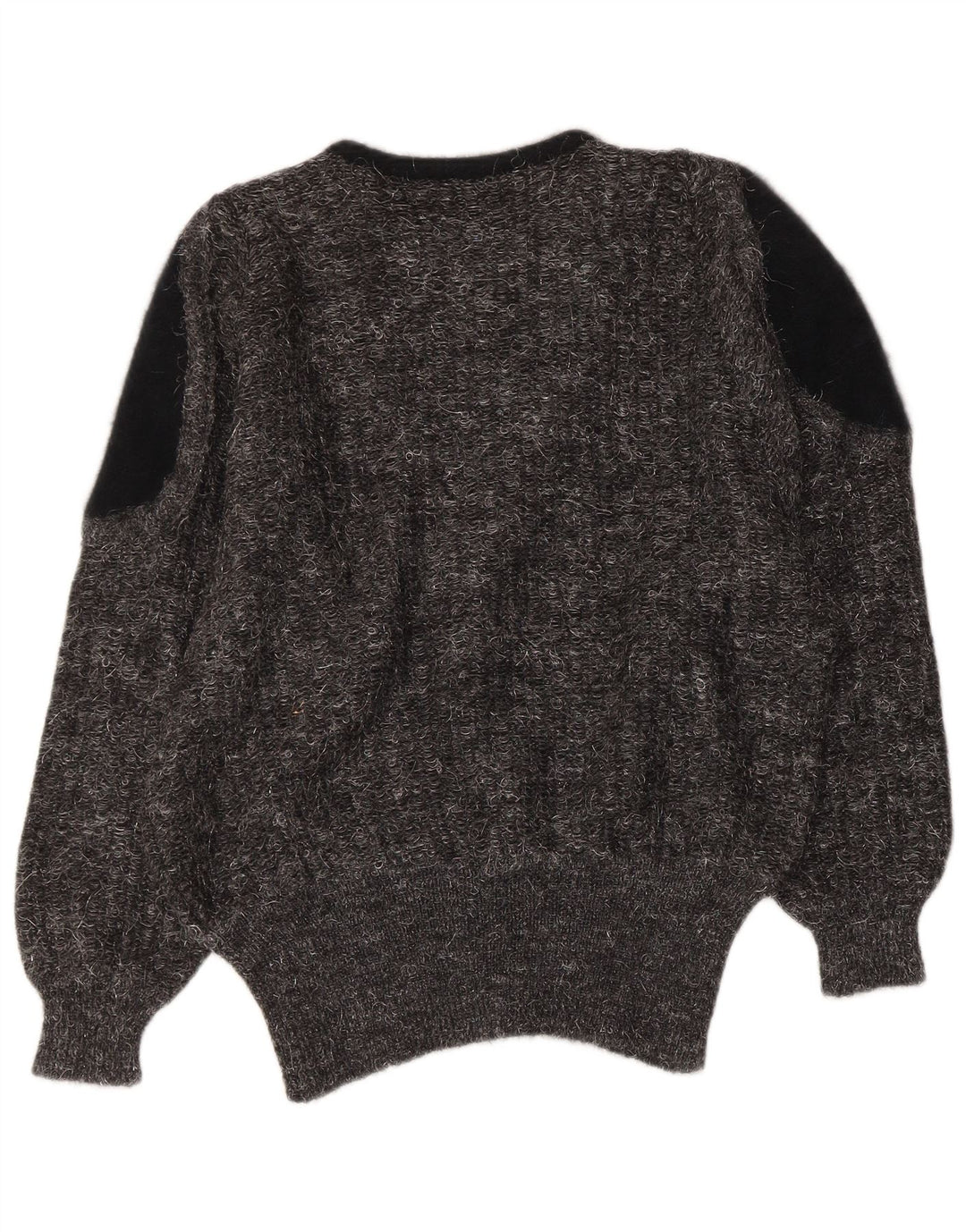 Maglione da donna VINTAGE con scollo a V IT 44 Colorblock grigio medio