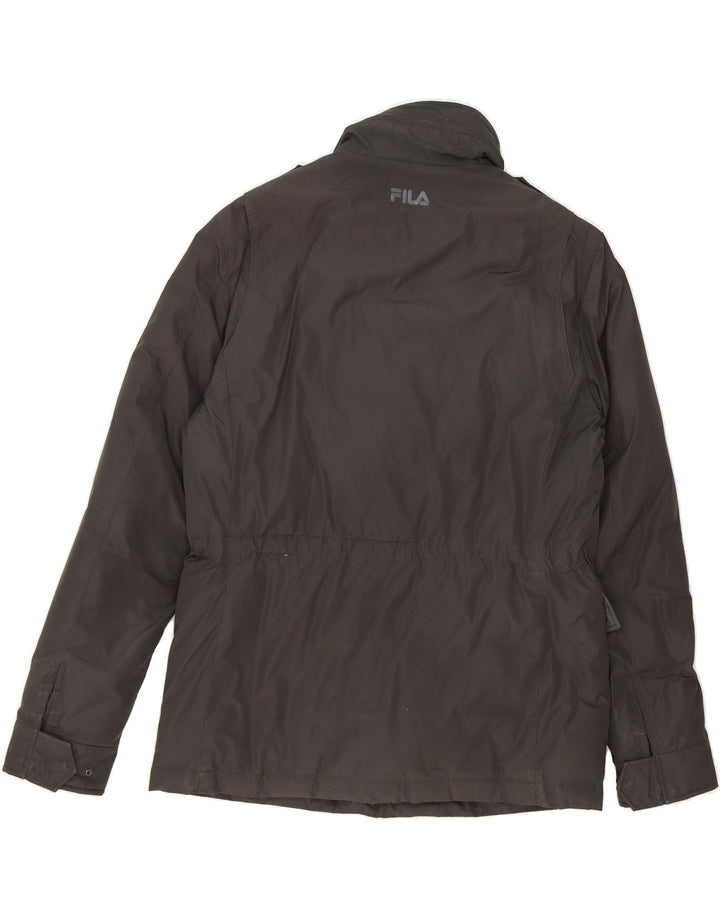 FILA Mens Military Jacket UK 40 Large Black Polyester Vintage Fila and Second-Hand Fila from Messina Hembry 