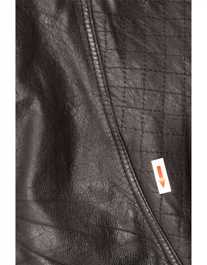 Giacca in pelle vintage da uomo IT 52 XL Nera