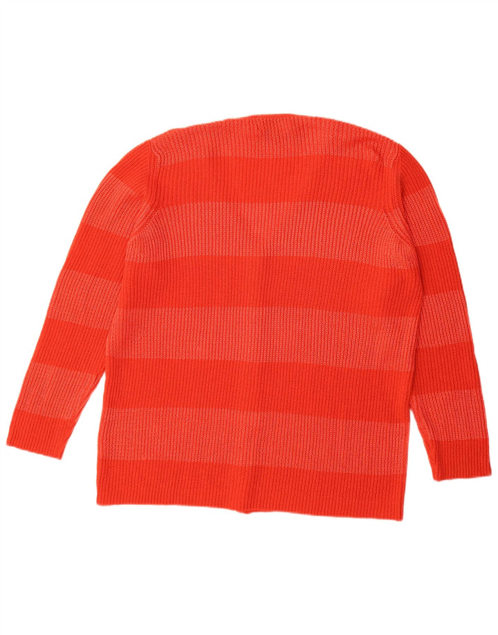 Maglione cardigan lungo da donna Les Copains IT 46 righe grandi rosse
