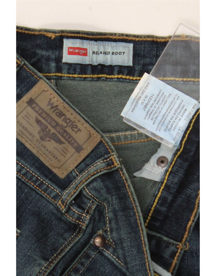 Jeans Wrangler da uomo con vestibilità rilassata Bootcut W36 L32 cotone blu navy