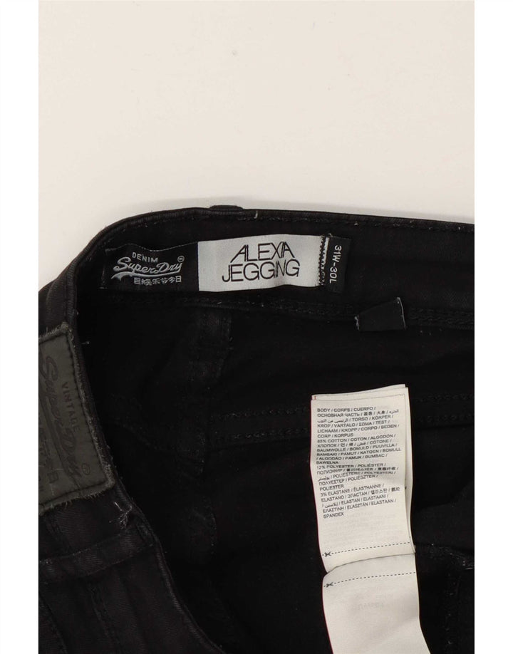 Jeans Jeggings Donna Alexia Superdry W31 L26 Cotone Nero