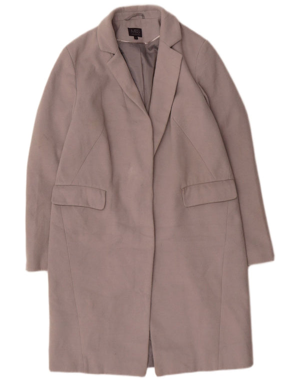 Cappotto aperto da donna Marks & Spencer UK 10 piccolo poliestere grigio