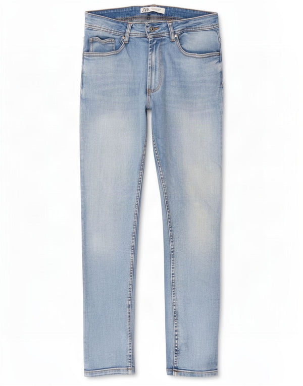 Jeans skinny da uomo Zara EU 42 Large W32 L30 Cotone blu