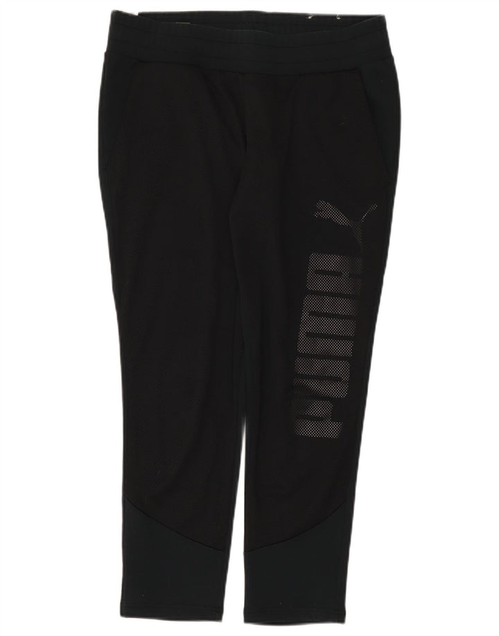 Leggings grafici crop da donna Puma UK 12 cotone medio nero
