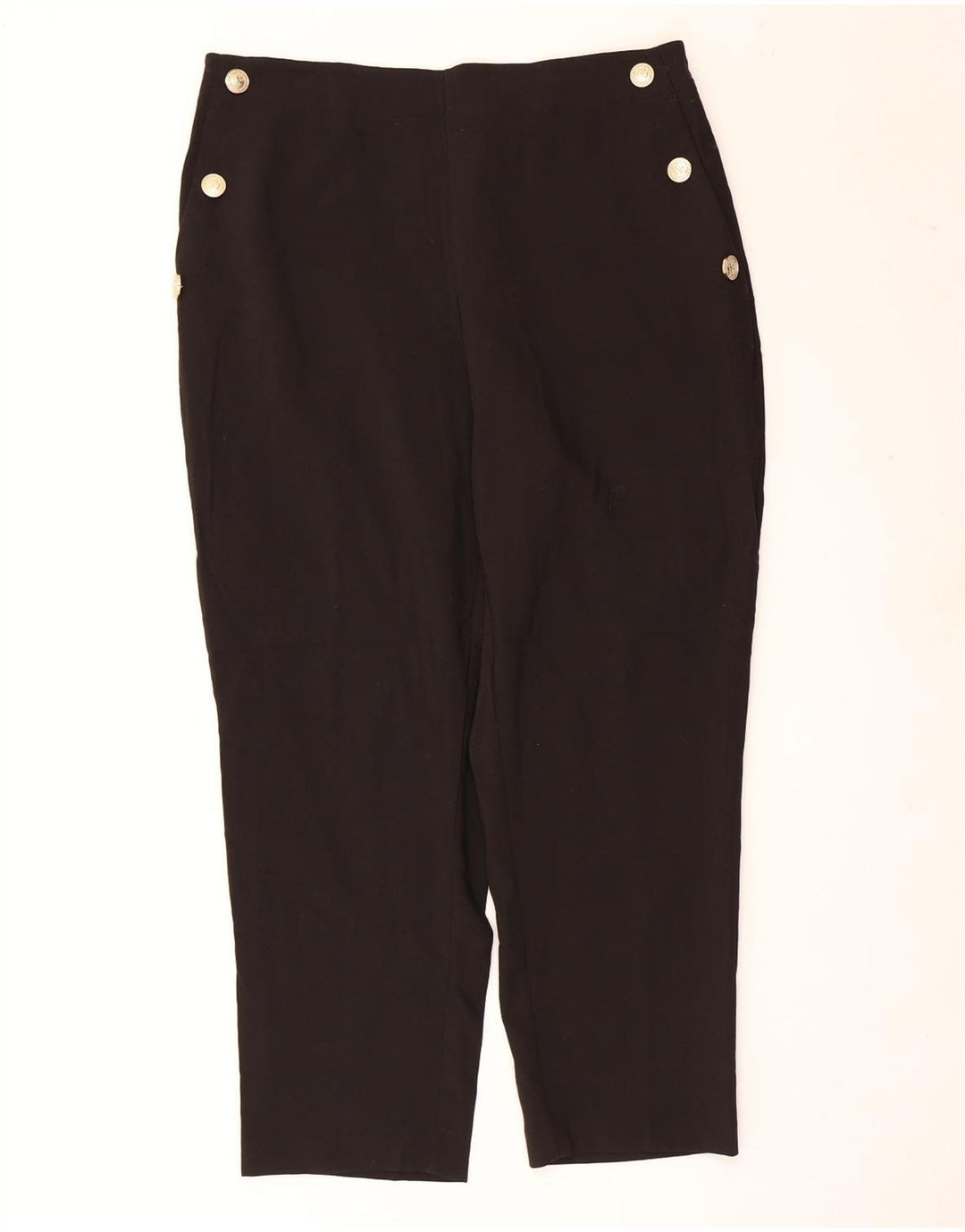 Pantaloni casual dritti da donna Zara 2XL W34 L27 poliestere nero