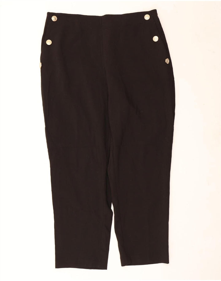 Pantaloni casual dritti da donna Zara 2XL W34 L27 poliestere nero