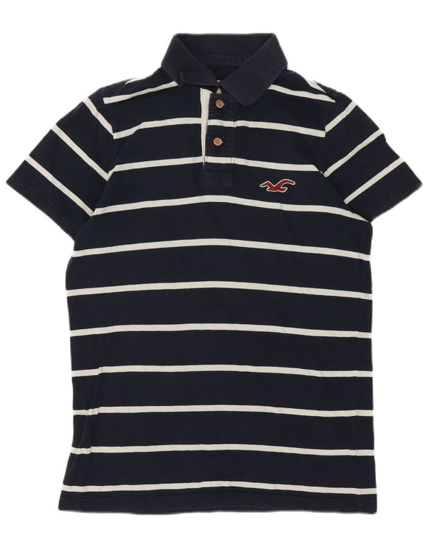 Polo Hollister da uomo piccola a righe blu navy