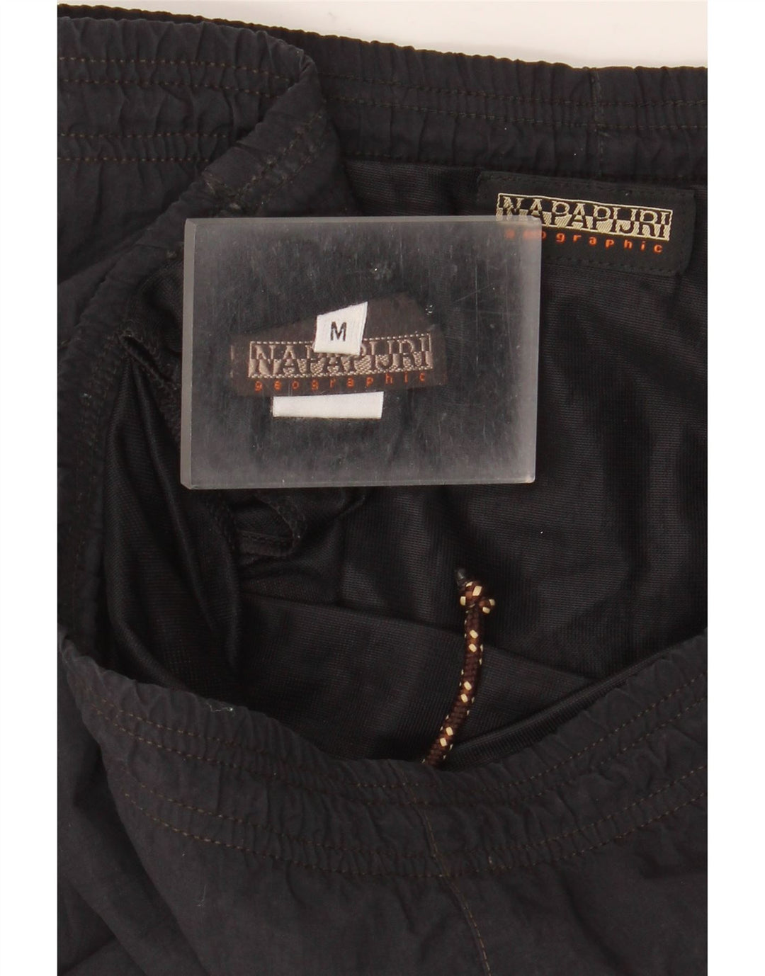 Pantaloncini da bagno da uomo Geographic Napapijri medio nero in poliammide