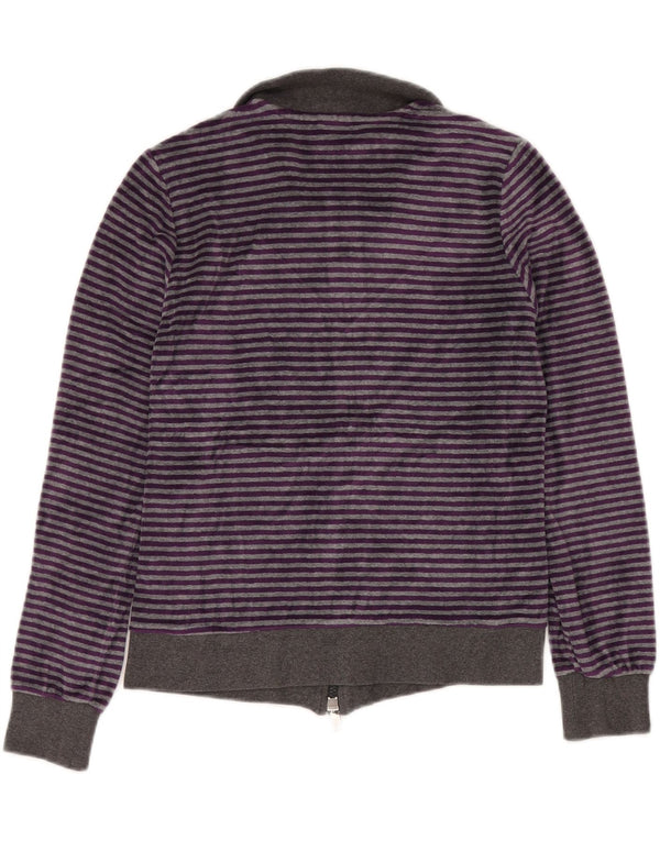 Giacca da tuta da donna NIKE UK 12/14 Cotone a righe viola medio