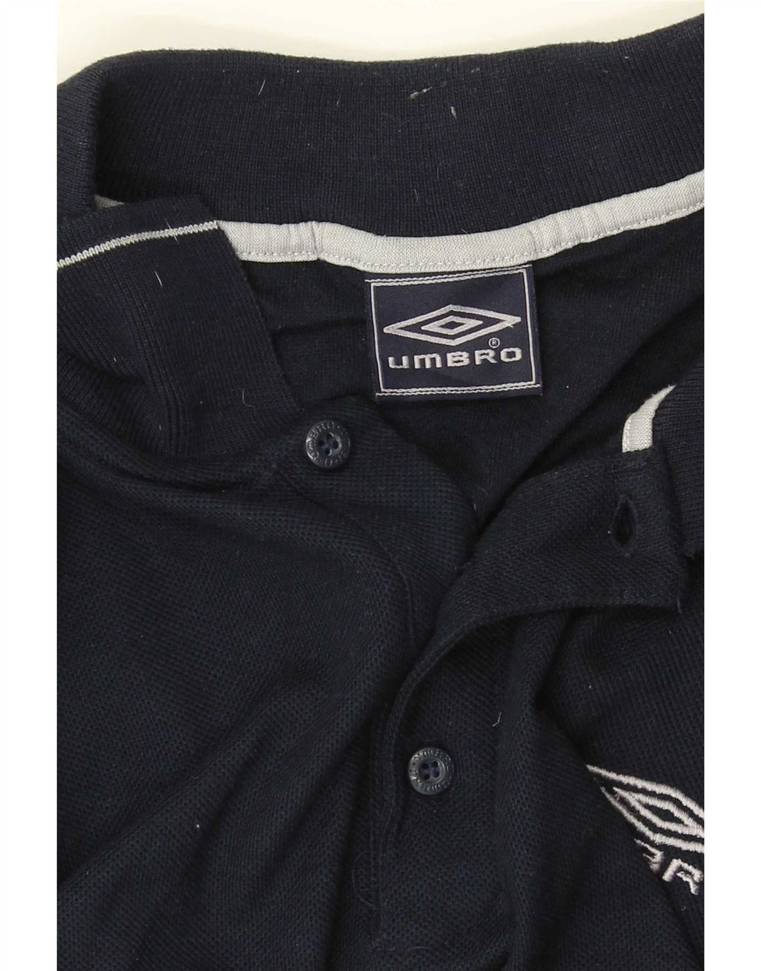 Polo Umbro da uomo grande in poliestere blu navy