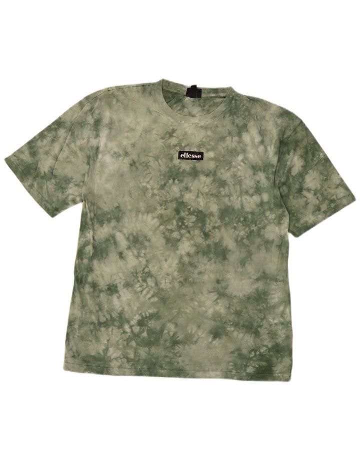 T-shirt da uomo Ellesse Top Small Khaki Tie Dye Cotton