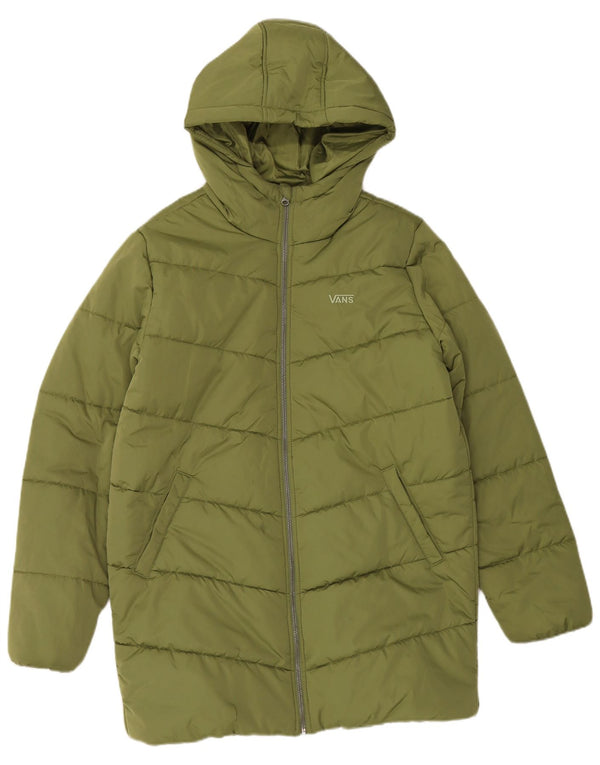 Cappotto imbottito con cappuccio da donna Vans UK 16 grande verde