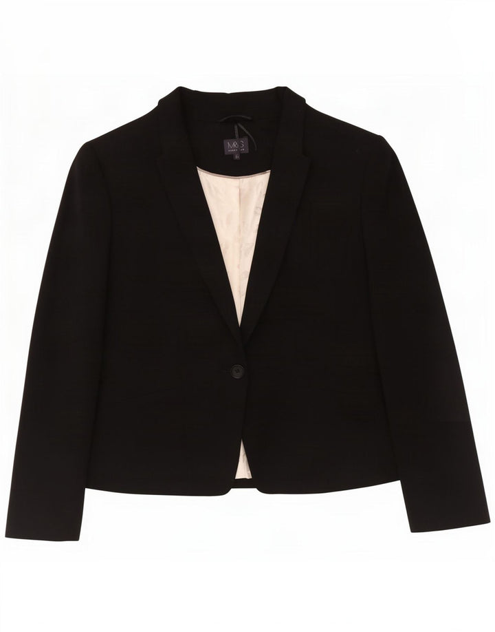 Giacca blazer a 1 bottone Marks & Spencer da donna UK 20 2XL poliestere nero