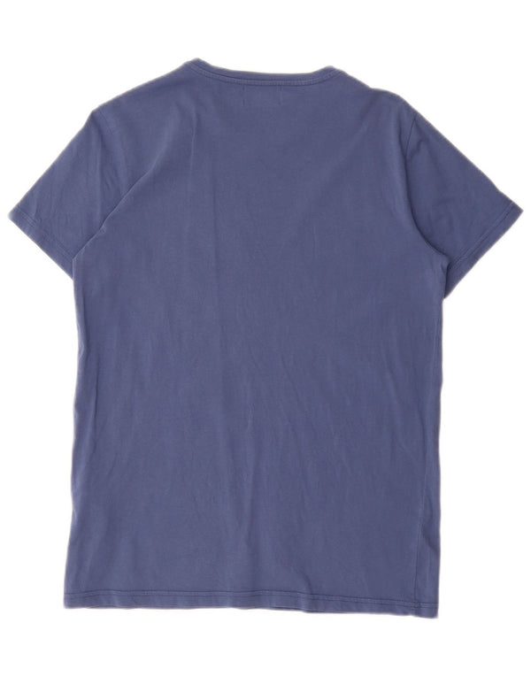T-shirt grafica da uomo Kappa Top blu medio in cotone