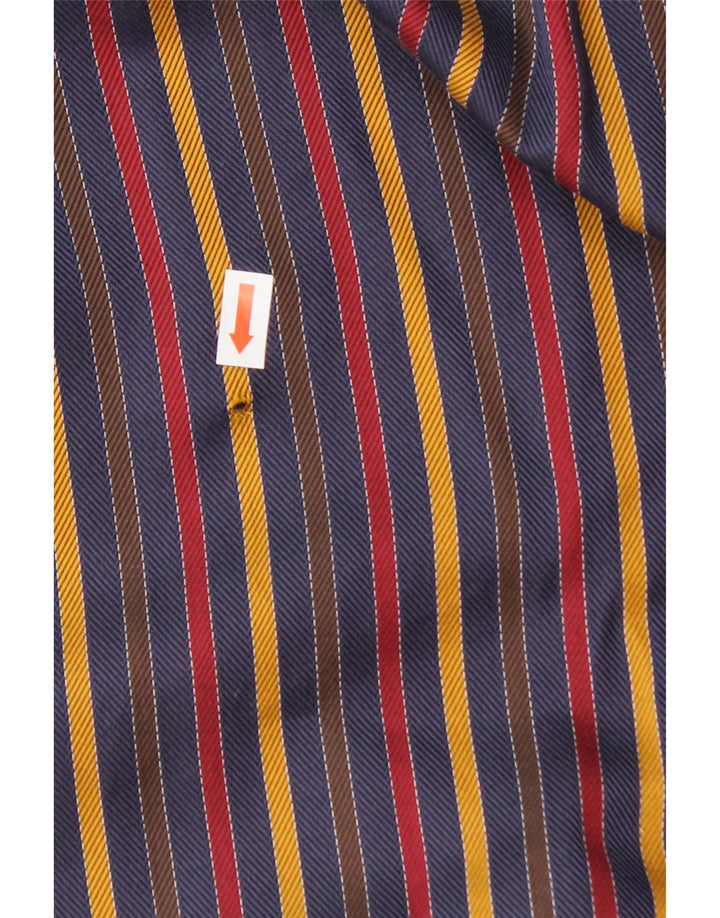 PAUL & SHARK Mens Shirt Medium Navy Blue Striped Cotton Vintage Paul & Shark and Second-Hand Paul & Shark from Messina Hembry 