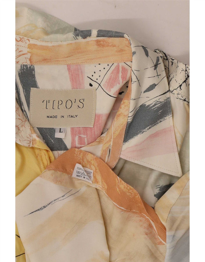 Camicia a maniche corte da uomo con motivo astratto Tipo' S grande multicolore