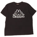 T-shirt grafica da uomo Kappa Top grande in cotone nero