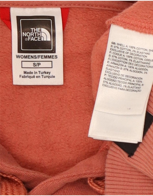 Felpa con cappuccio oversize corta da donna The North Face UK 10 Small in cotone rosa