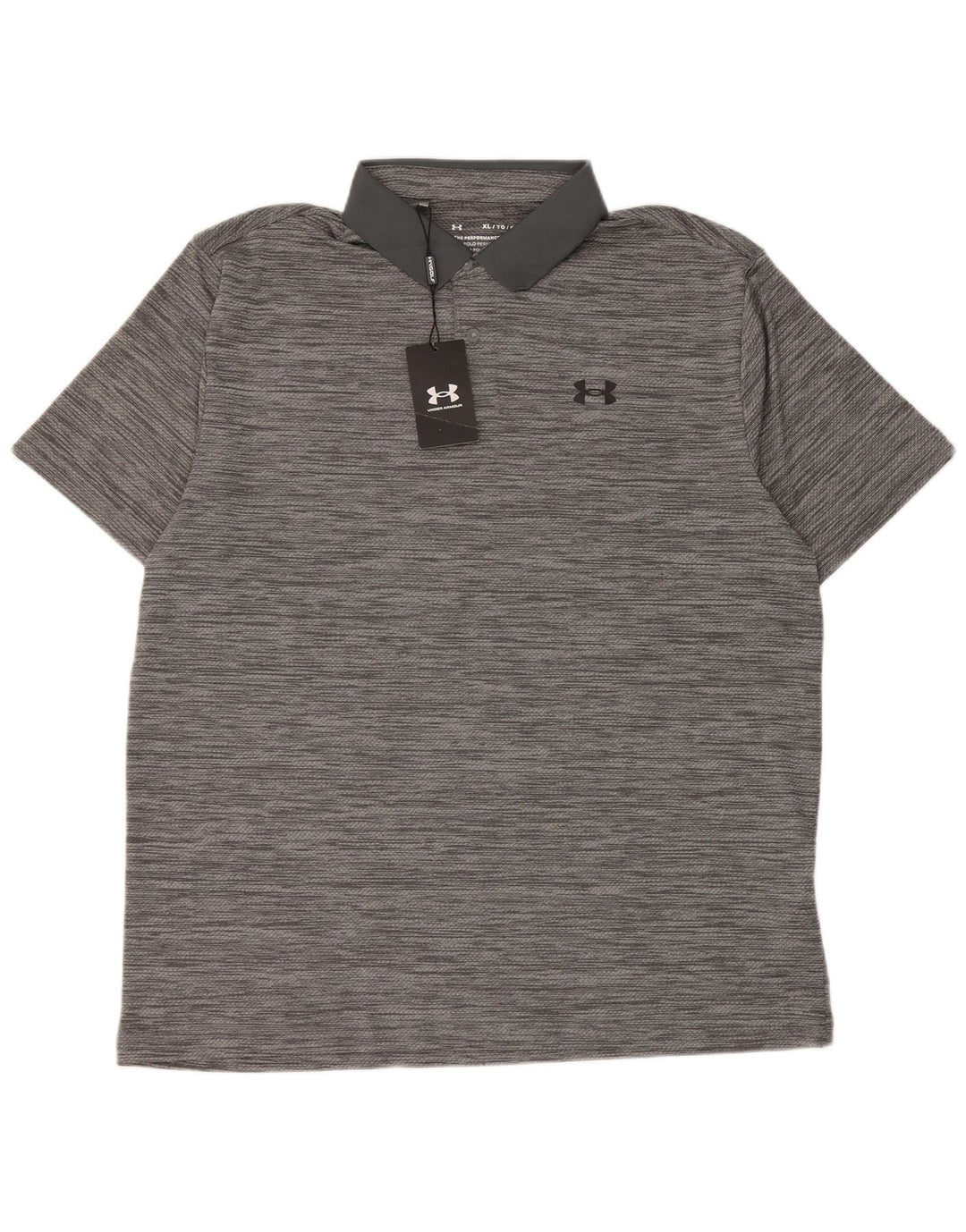 Polo da uomo Under Armour XL poliestere screziato grigio