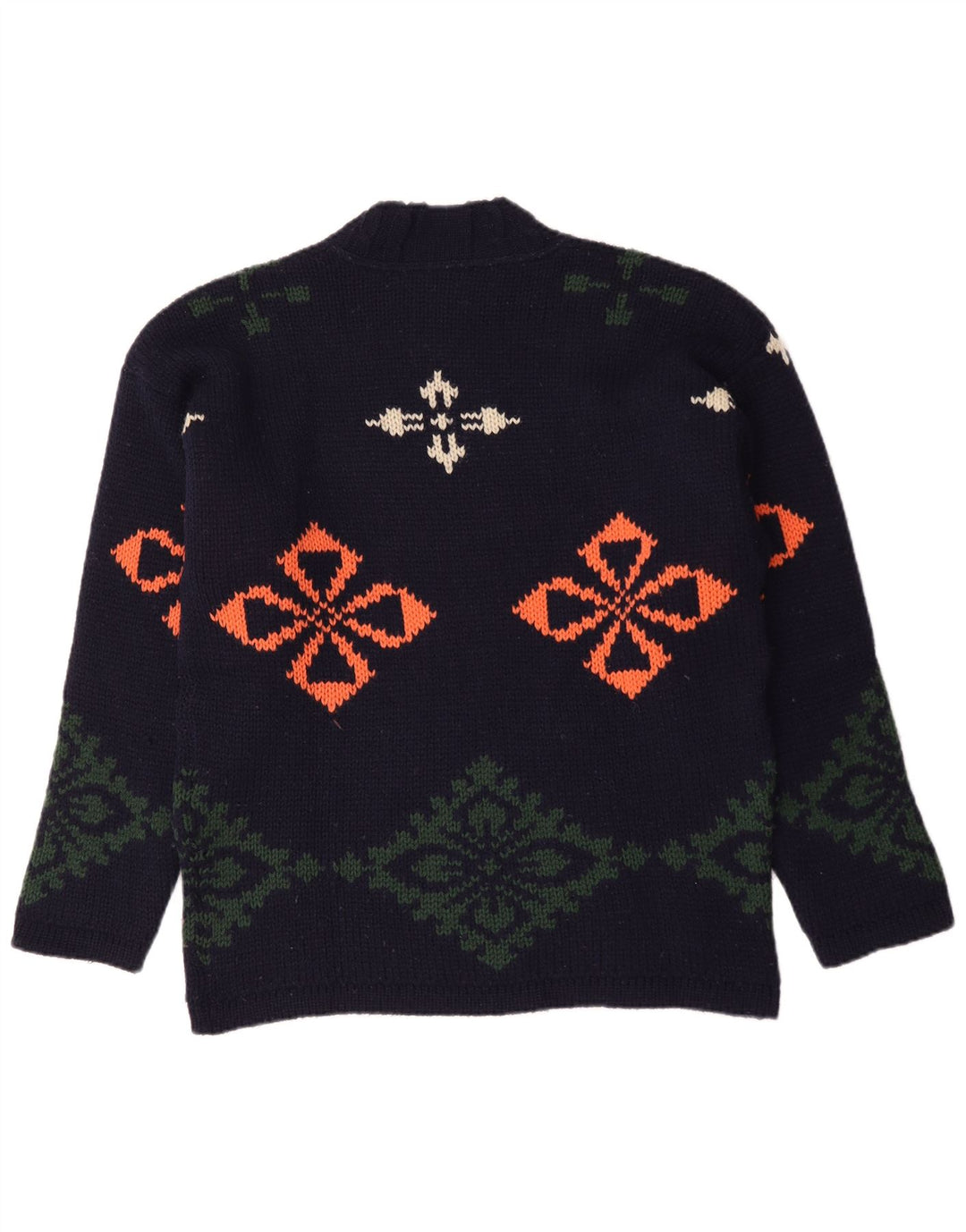 Maglione maglione collo alto da uomo Foxhound grande floreale blu navy