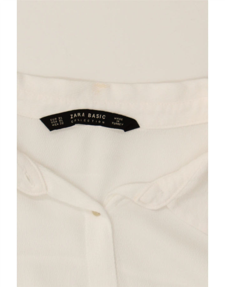 ZARA Womens Shirt UK 18 XL White Vintage Zara and Second-Hand Zara from Messina Hembry 