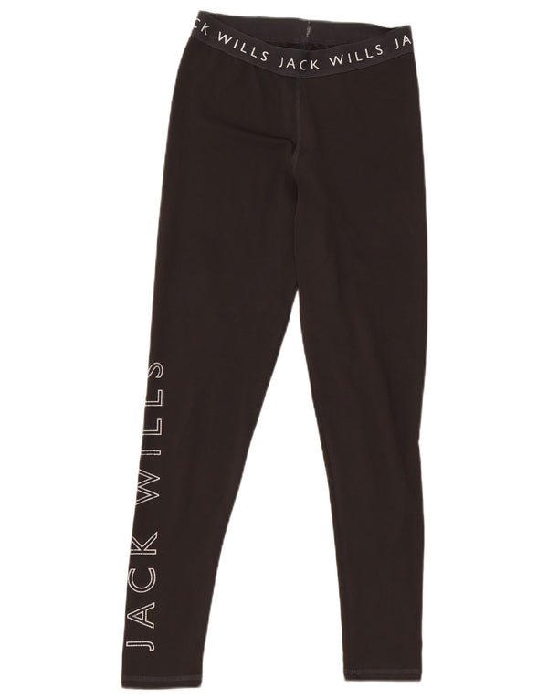 Leggings grafici da donna Jack Wills UK 8 piccolo poliestere nero