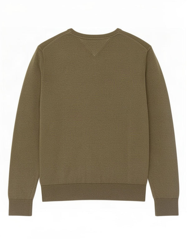 Tommy Hilfiger Uomo Maglione con scollo a barca Maglione piccolo in cotone kaki