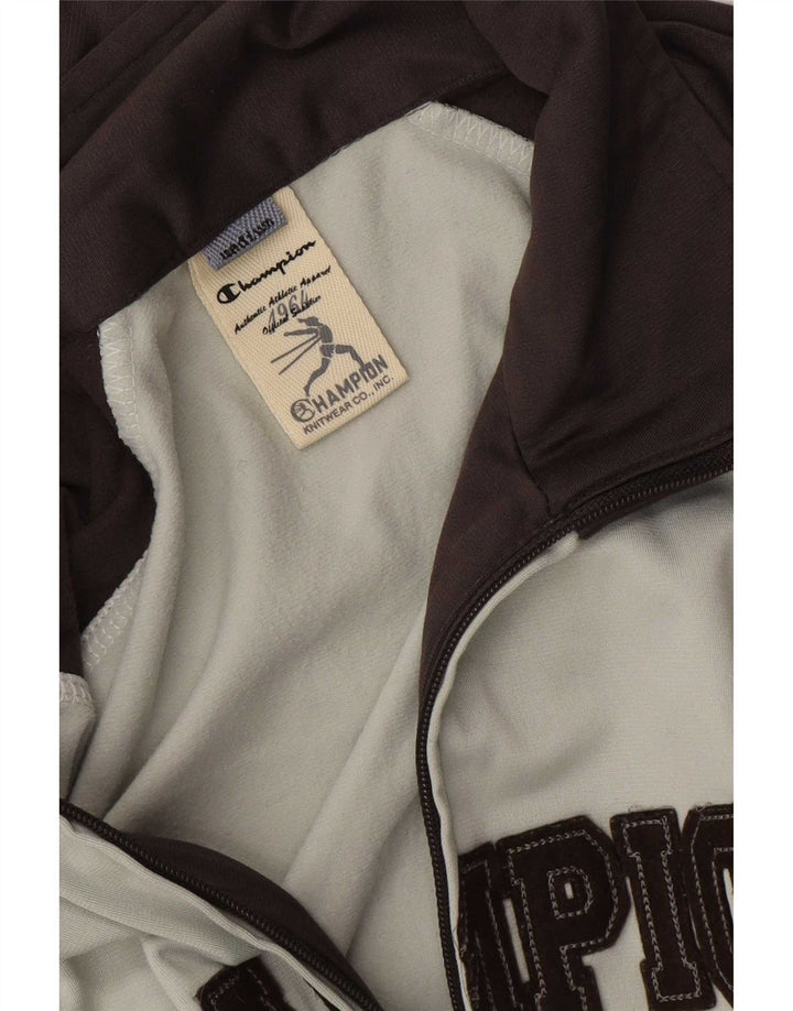 Giacca da tuta grafica da uomo Champion, color block grigio medio