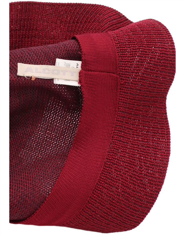 ALCOTT Womens Knit Bucket Hat One Size Burgundy Polyester Classic