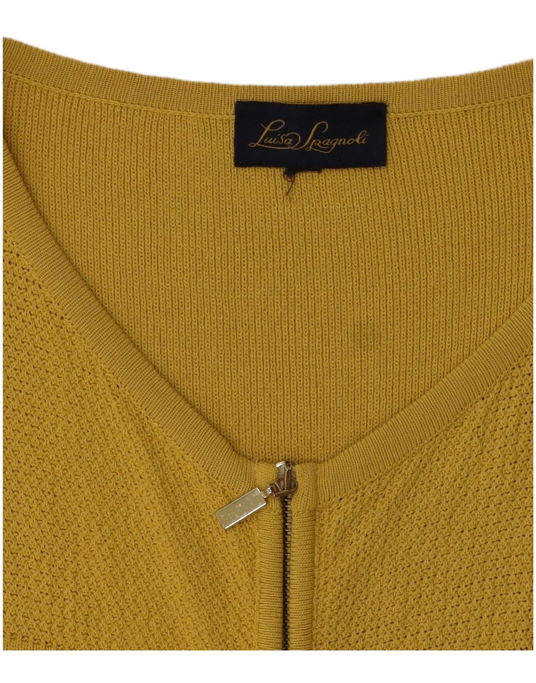 Maglione cardigan da donna Luisa Spagnoli UK 14 giallo medio