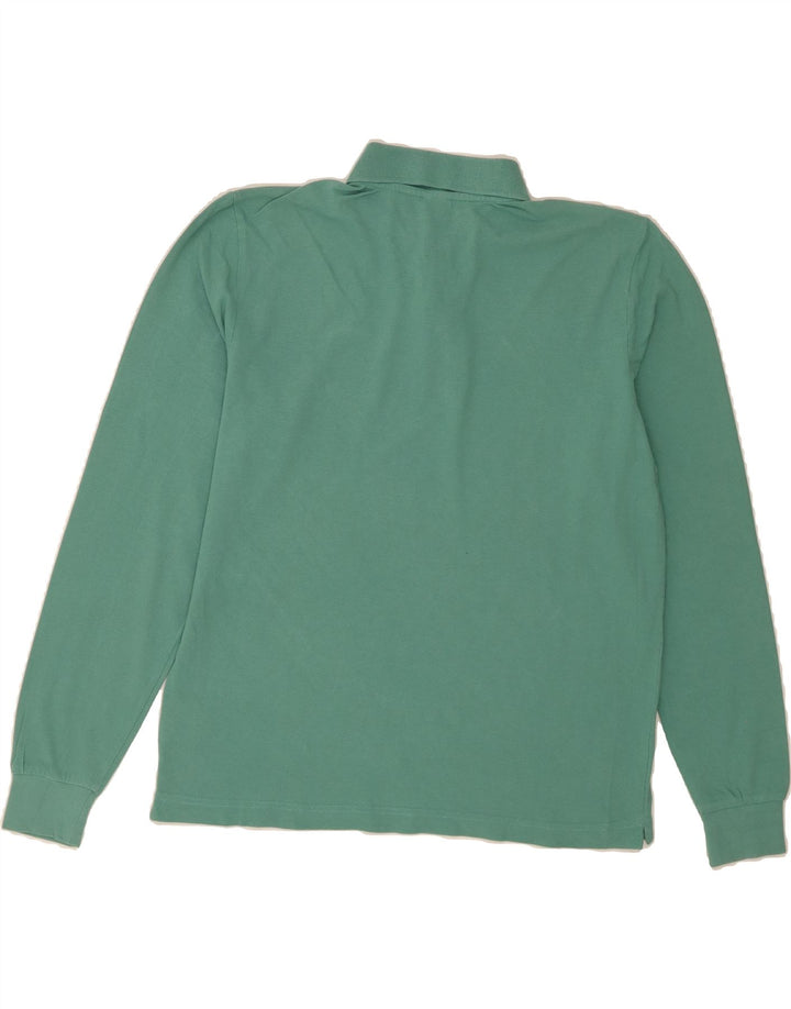 KAPPA Mens Long Sleeve Polo Shirt Medium Turquoise Cotton Vintage Kappa and Second-Hand Kappa from Messina Hembry 
