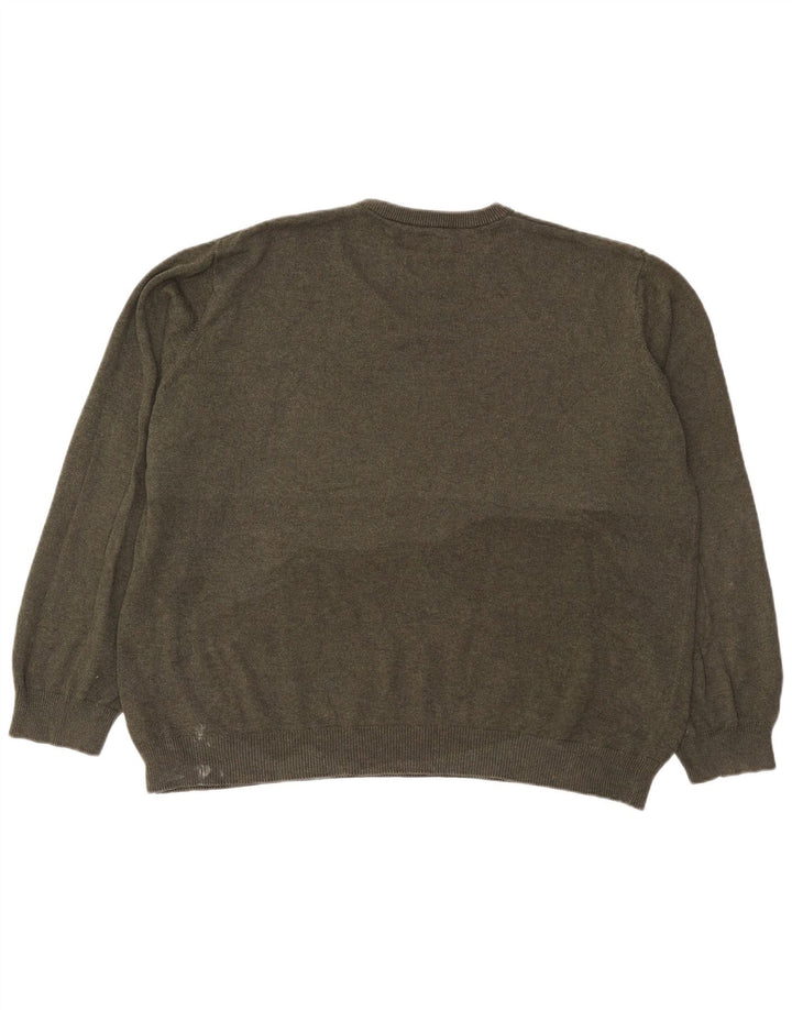 Maglione maglione girocollo da uomo Marks & Spencer 2XL cotone kaki