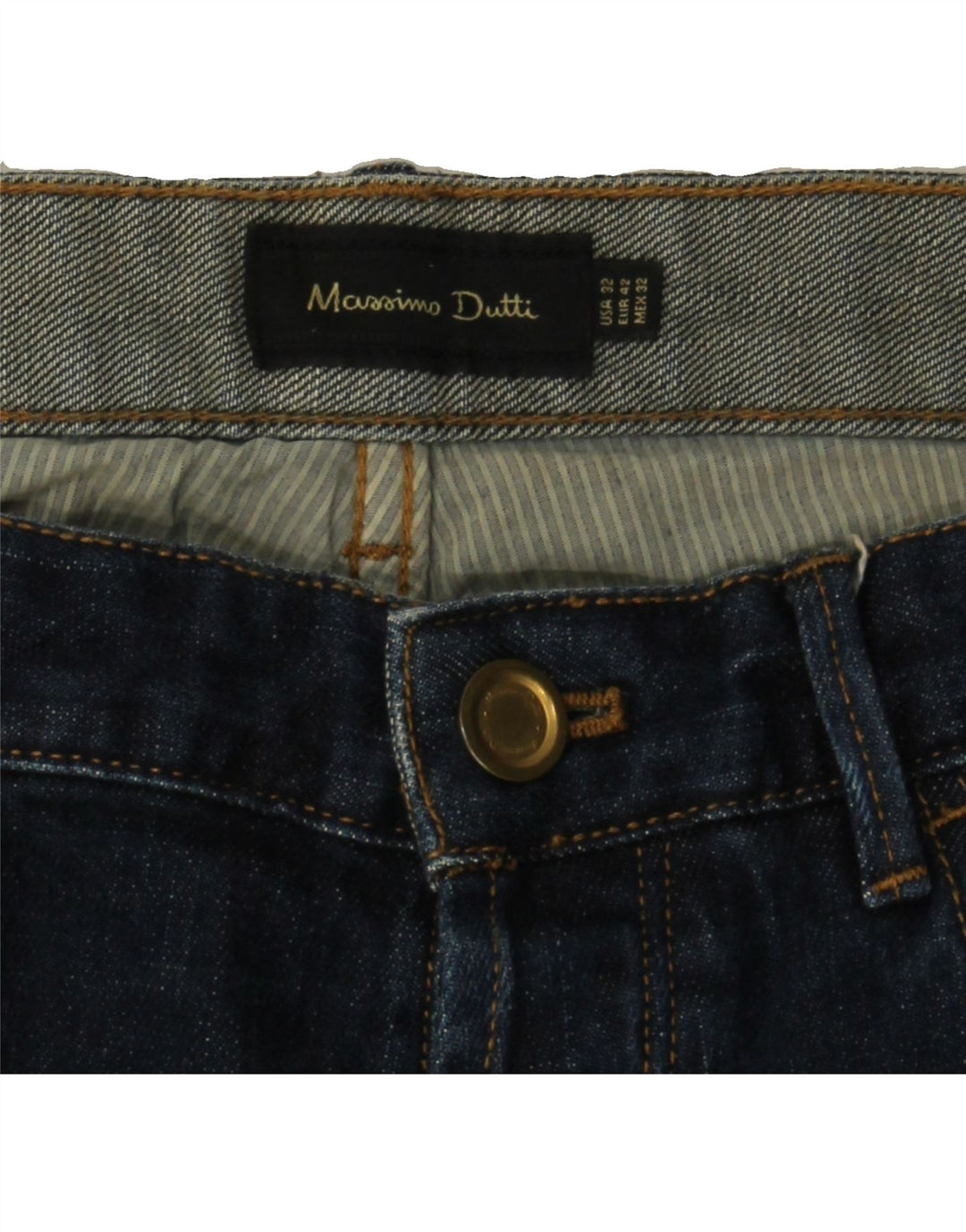 MASSIMO DUTTI Mens Slim Jeans EU 42 Large W32 L28 Navy Blue Cotton Vintage Massimo Dutti and Second-Hand Massimo Dutti from Messina Hembry 