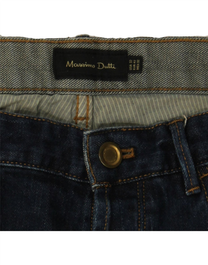 MASSIMO DUTTI Mens Slim Jeans EU 42 Large W32 L28 Navy Blue Cotton Vintage Massimo Dutti and Second-Hand Massimo Dutti from Messina Hembry 