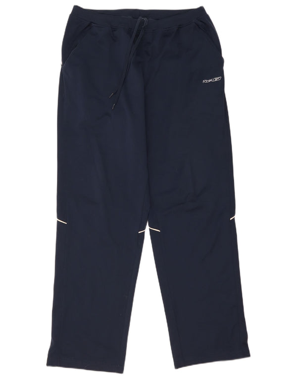 Pantaloni da tuta da uomo Reebok Large in poliestere blu navy