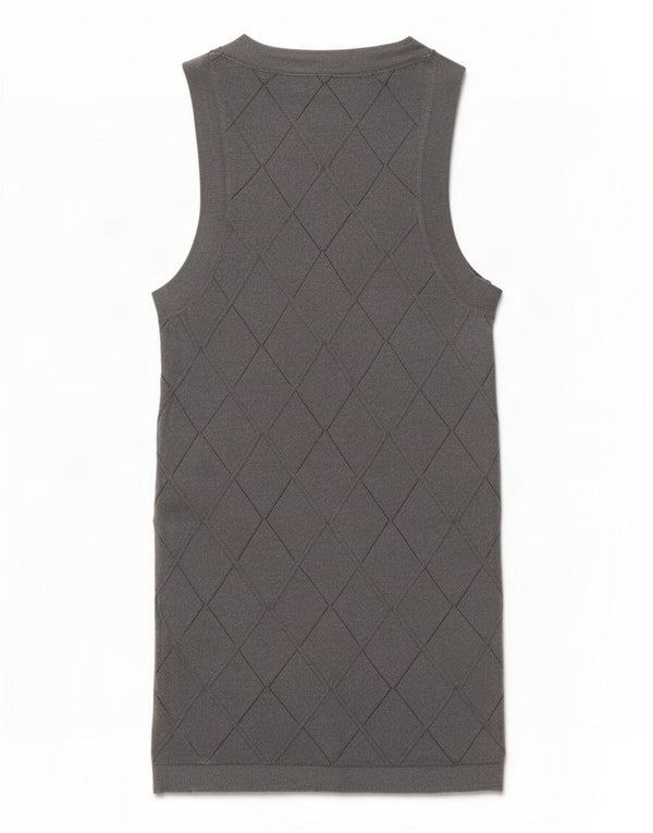 Canotta da donna Zara UK 6 XS in viscosa geometrica grigia