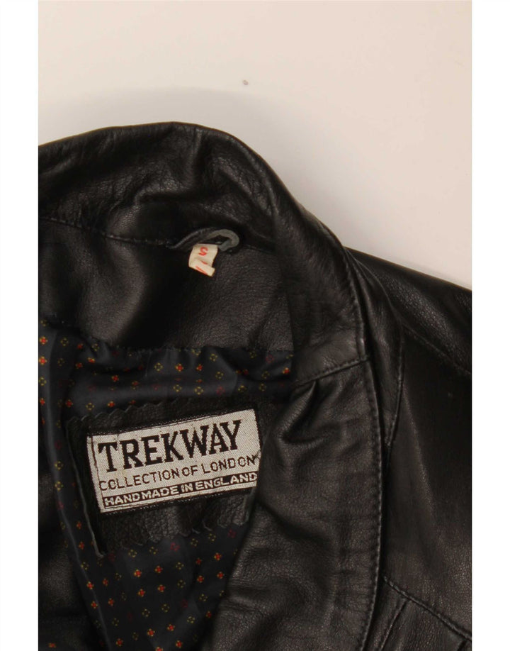 Cappotto in pelle da donna Trekway UK 10 piccolo nero