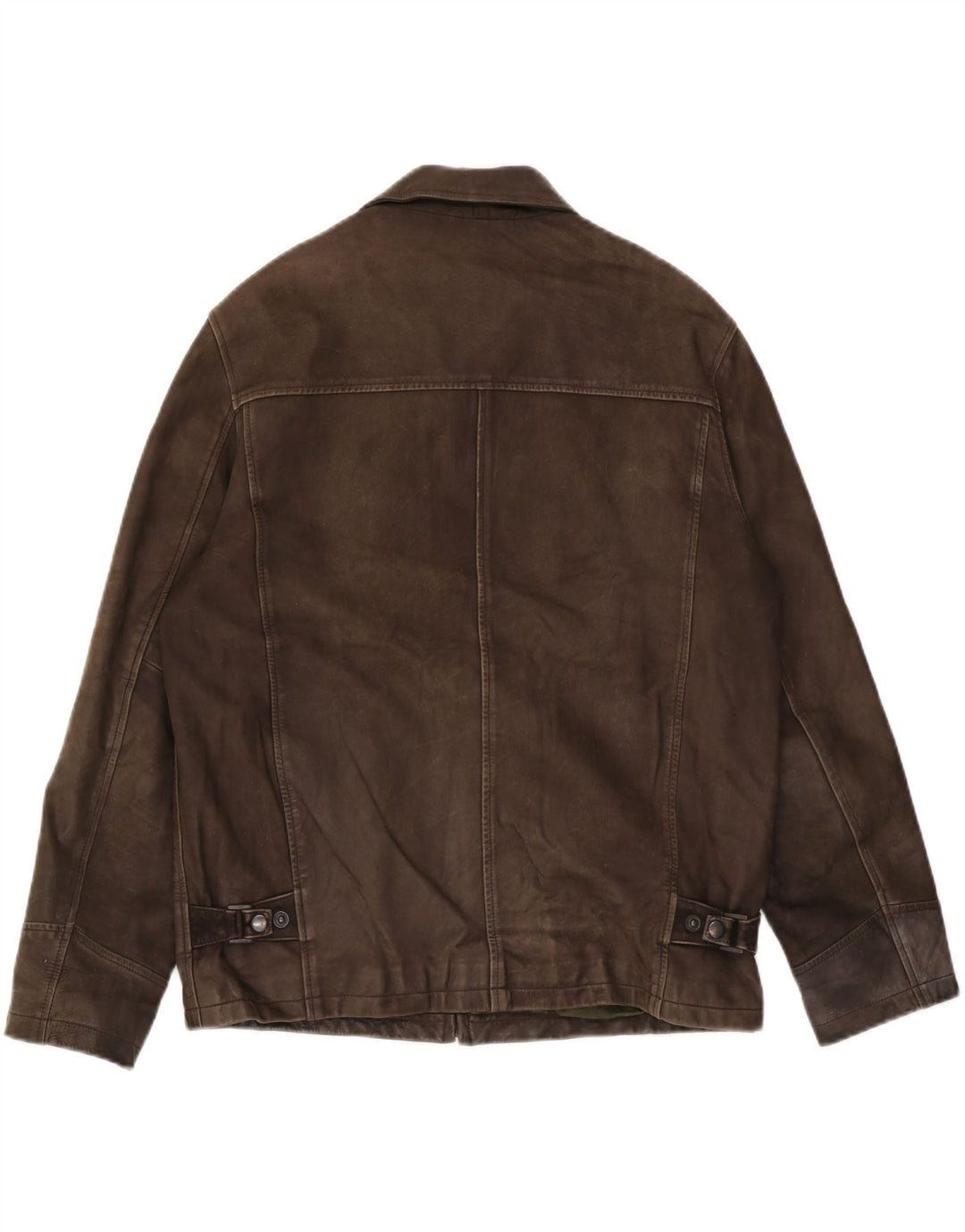 Giacca in pelle da uomo Zara UK 38 Pelle marrone medio