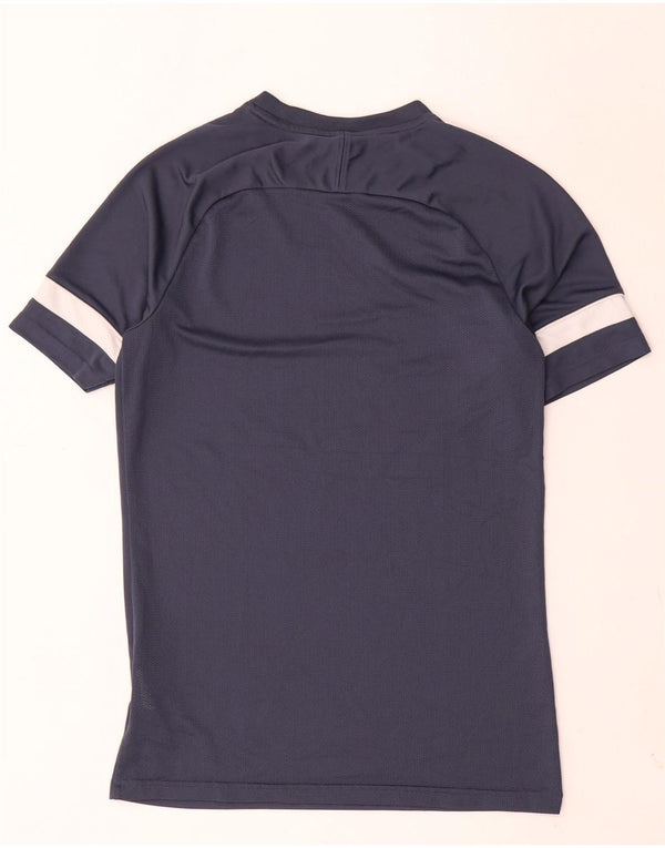 T-shirt Nike Dri Fit da uomo, piccola, in poliestere color block blu navy