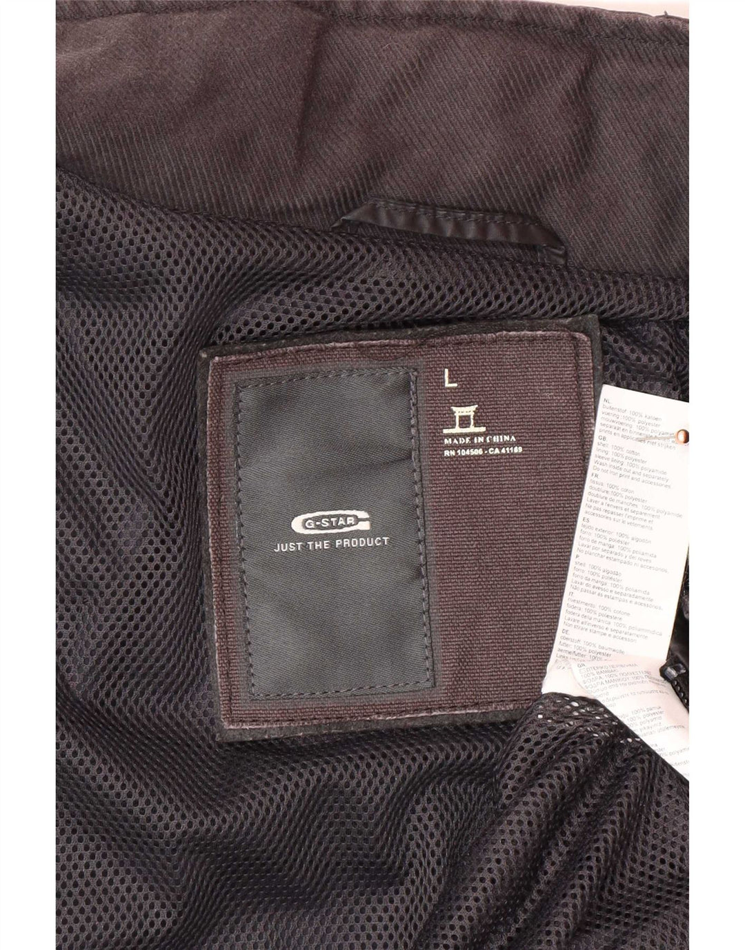 Giubbotto bomber militare da uomo G-Star UK 40 grande cotone nero