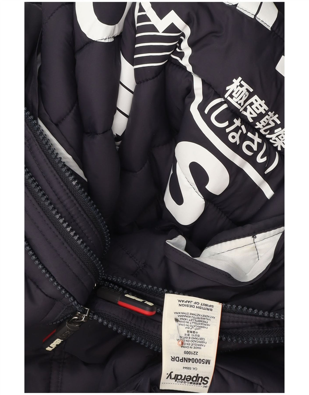 Giacca imbottita da uomo Superdry UK 36 Small Blu Navy Poliestere