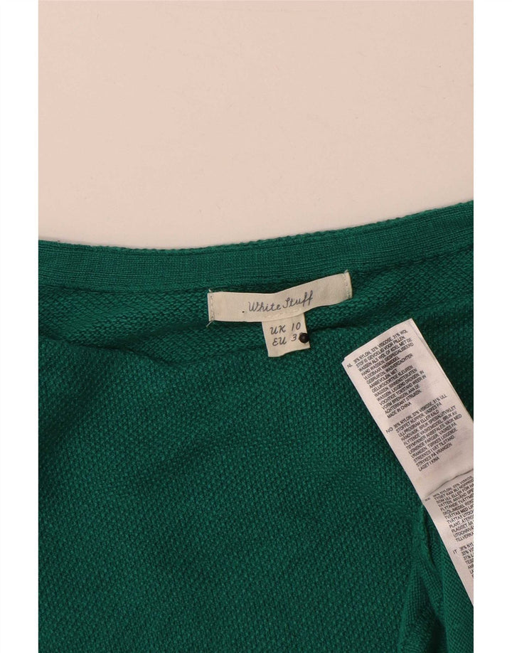 Maglione maglione oversize con scollo a barca da donna di White Stuff UK 10 piccolo verde