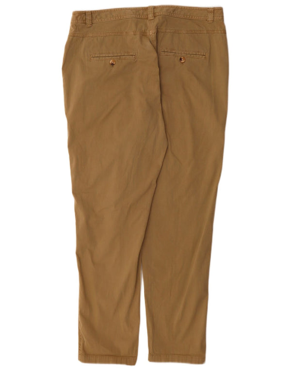 Pantaloni casual a vita alta da donna Marks & Spencer UK 14 Large W34 L30 Beige