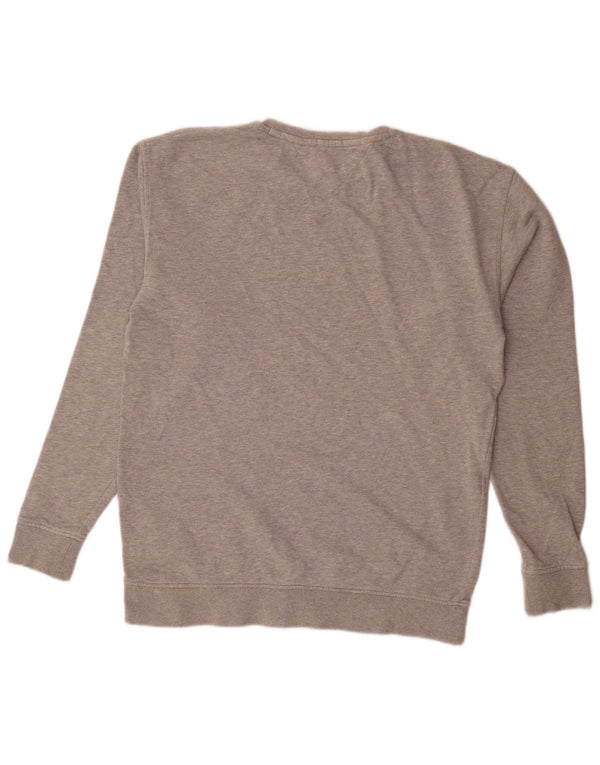 Tommy Hilfiger Uomo Felpa con vestibilità rilassata Maglione piccolo cotone chiazzato grigio