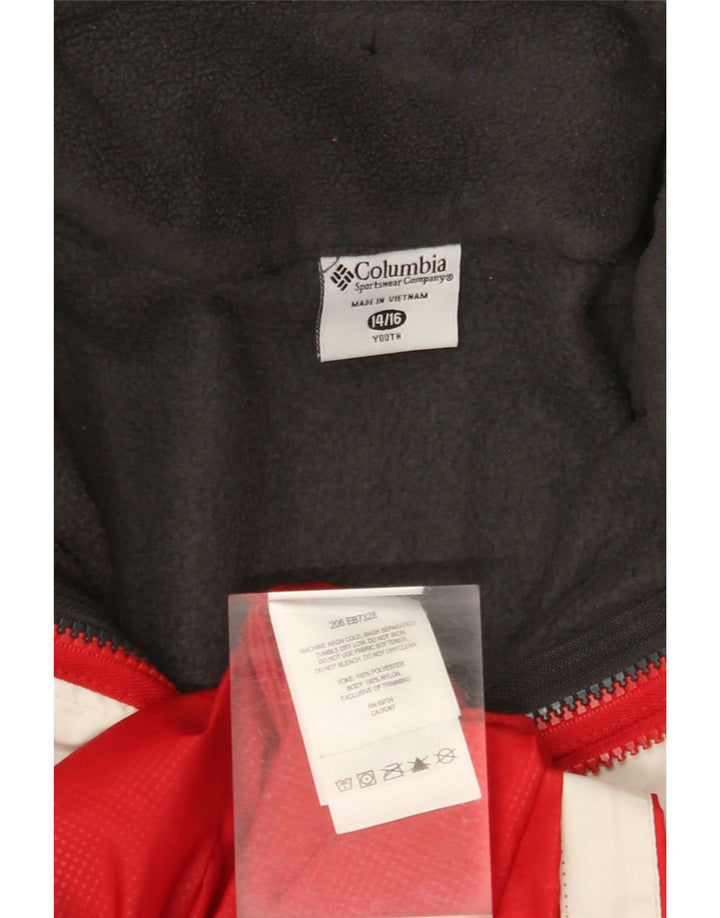 Giacca a vento con cappuccio da bambino COLUMBIA 14-15 anni Colore rosso