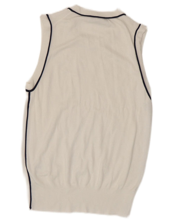 Canottiera da donna Zara UK 10 piccola in viscosa a righe bianche